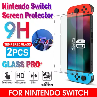 2-Pack For Nintendo Switch 9H Screen Protection Tempered Glass Screen Protector • $5.65