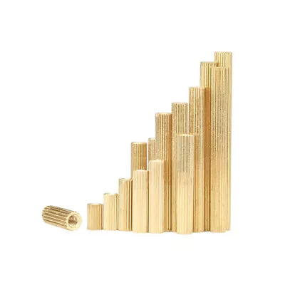£1.50 • Buy M2 Threaded Sleeve Rod Bar Brass Stud Round PCB Spacer Studs Connector Long Nuts
