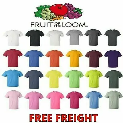 Fruit Of The Loom Mens T-Shirts HD 100% Cotton Short Sleeve Tee S-6XL 3930 • $5.99