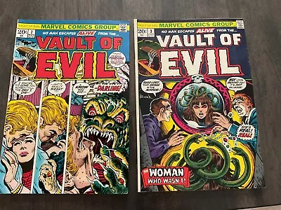 Lot Of Two VAULT OF EVIL Marvel Comics Group 1973 • $9.99