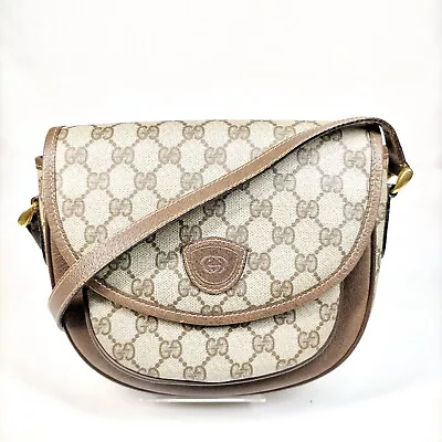 Vintage Gucci Crossbody Bag  Brown PVC 1373420 • $81