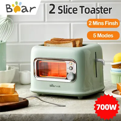 $69.90 • Buy New Bear Toaster Electric Automatic Visual Speed Roast Breakfast Reheat Bread CN