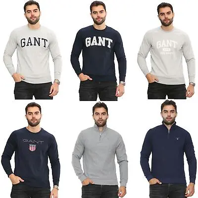 Gant Mens Sweatshirt Casual Crew Neck Designer Pullover Winter Classic Jumper • £29.99
