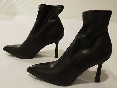 MIA Women's Teyla Stiletto Heel Faux Leather Bootie CD4 Black Size US:9M • $19