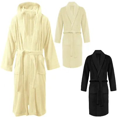 100% Luxury Egyptian Cotton Towelling Bath Robe Unisex Dressing Gown Terry Towel • £9.99