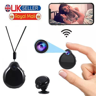 WiFi HD 1080P Secret Wearable Mini Camera Video Voice Recorder Necklace Pendant • £18.96