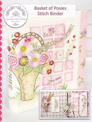 Basket Of Posies Stitch Binder - Pattern By Meg Hawkey - Embroidered Binder • $10