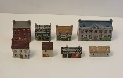 Wade  Bally-Whim Irish Village Complete Set Of 8 Porcelain Minatures • $110