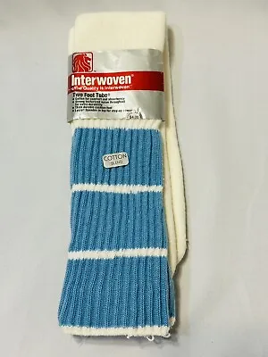 Vintage Tube Socks Mens 10-13 Sports Socks 2 Foot Tube Interwoven Striped • $39.03