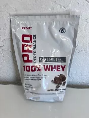 GNC Pro Performance 100% Whey Protein Chocolate Supreme 12 Servings Exp 3/2025 • $21.99