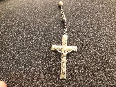 Vintage Creed Sterling Silver Crucifix Cross From Rosary 2  • $9.99