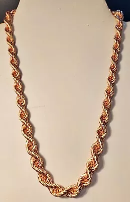 Milor Italy Bronze Rose Gold Color Thick Heavy Twisted Rope Chain 18  Gorgeous • $40