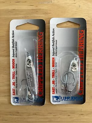 Lot Of 2 Luhr Jensen Crippled Herring 3/4oz-1/2oz Fishing Saltwater Metal Lures • $9.41