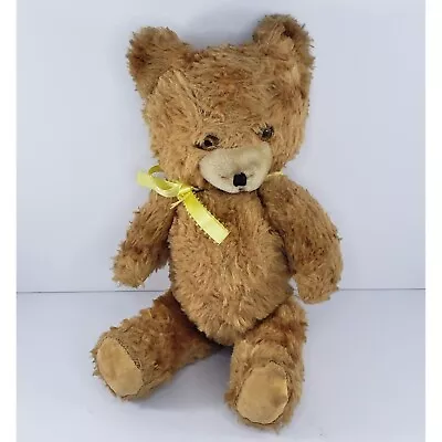 Vintage Knickerbocker Old Fashioned Jointed Teddy Bear Plush Stuffed Animal • $74.99