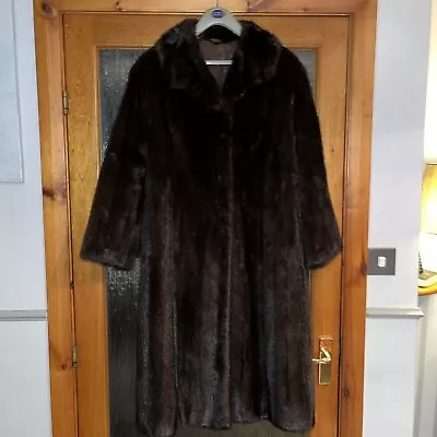 Vintage Sable Brown Full Length Mink Coat Medium Worn Once • £375