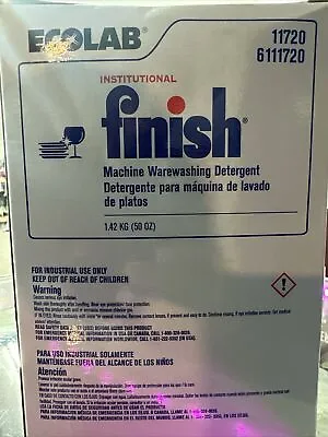 Ecolab Institutional Finish Machine Dishwashing Warewashing Detergent 50 Oz • $29