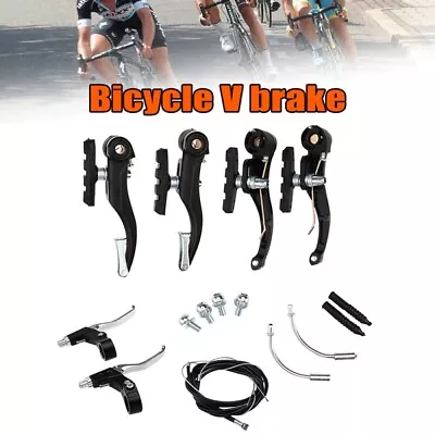 New Aluminum V Brake Set For Mountain Bike Road Bike Front & Rear MTB BMX Black • $20.99