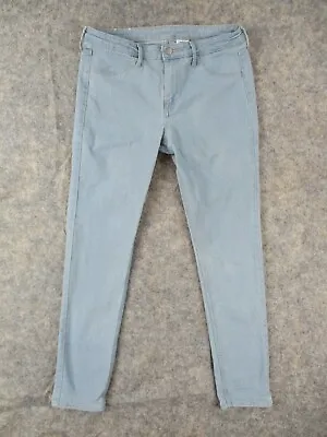 H And M Jeans Womens 29 Blue Denim Ankle Skinny Mid Rise Light Wash 29x28 • $6.56