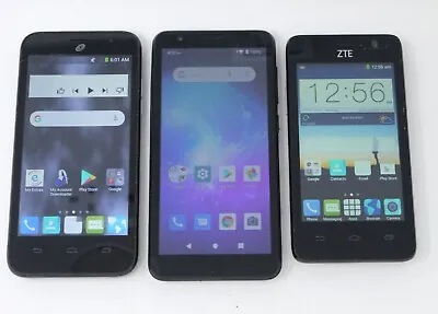 Lot Of 3 Working ZTE Smartphones - Z793C / Blade A3 Lite / Z755 • $34.99