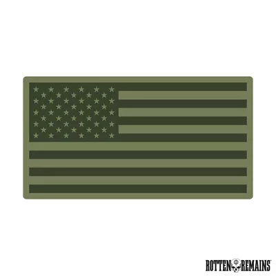 American Olive OD Green Subdued Military USA Sticker Decal (RH) V3 Flag M1r • $5.99