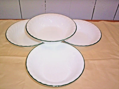 $12 • Buy New Estate Corelle Callaway Ivy Swirl Green Trim Cereal Bowl 4
