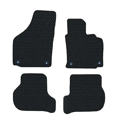 Fits VW Golf MK5 2004 To 2008 Tailored Rubber Car Mats Black 4pcs Set Oval Clips • $25.25