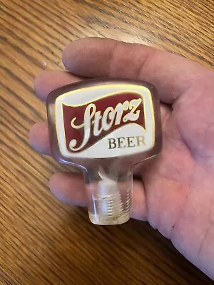 VINTAGE STORZ BEER 2 SIDED LUCITE BAR TAP HANDLE  Early 1950’s Very Nice • $19.99