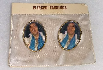 Vtg Elvis Presley Earrings Post Lightweight Earrings Estate Find/Orig Card (931) • $24.99