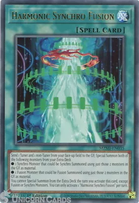 MZMI-EN035 Harmonic Synchro Fusion :: Ultra Rare 1st Edition YuGiOh Card • £7.59