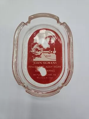 Vintage Pennsylvania Advertising Ashtray John Sigmans  Auto Fender Body Work  • $14.95