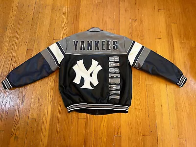 New York Yankees MLB Genuine Merchandise XL Faux Leather Jacket NWT Deadstock • $260.99