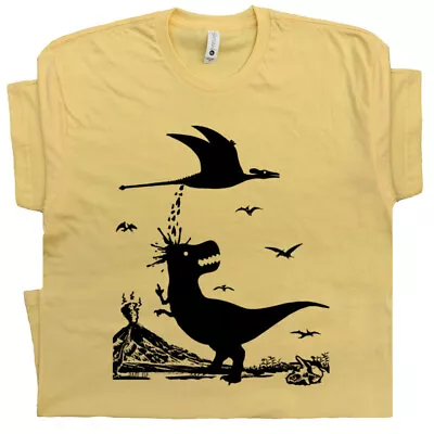 T Rex T Shirt Y Vintage Dinosaur 80s Tee Hates Pushups Jurassic Park Pterodactyl • $19.99