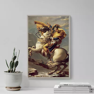 £83.50 • Buy Jacques-Louis David Napoleon Crossing The Alps 1801 Painting Photo Poster Print
