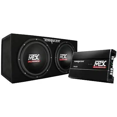 MTX 12  1200W Dual Loaded Car Subwoofer Audio W/ Sub Box + Amplifier (Used) • $191.80