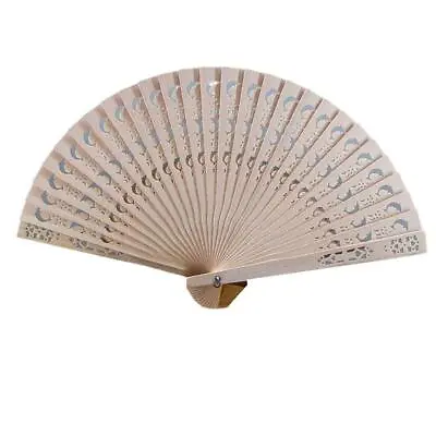 £2.32 • Buy Hollow Hand Held Fan Folding Bamboo Paper Wooden Wedding Oriental Events