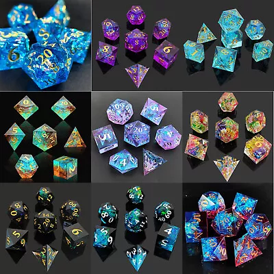 $21.87 • Buy Dice Set For-Dungeons & Dragons (DND) RRPG Game Dice Set Resin Dice Style Select