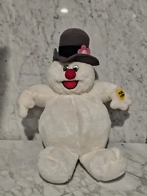 Vintage Singing Frosty The Snowman Plush Stuffed Gemmy 16  Works FREE SHIPPING  • $24.99
