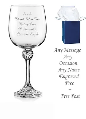 Personalised Wine Glass Birthday Gift18th 21st 30th 40th 50th 60th 70th 90th • £13.98