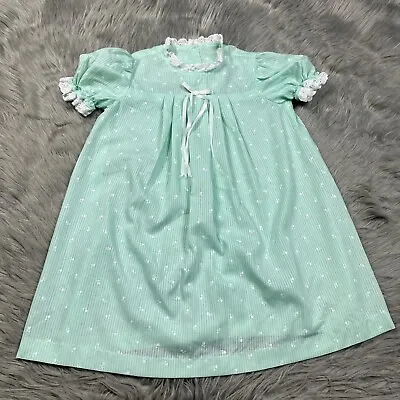 Vintage Toddler Girls Dress Floral Pleated Dress Ruffle • $25