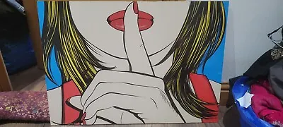 Vintage 90s Pop Art Picture Solmyra Shhhhh Picture Ikea  • £35