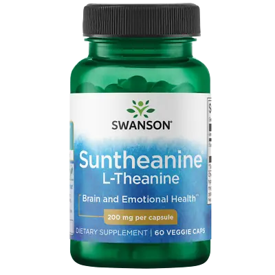 Swanson L-Theanine - Double Strength 200 Mg 60 Veggie Capsules • $21.32