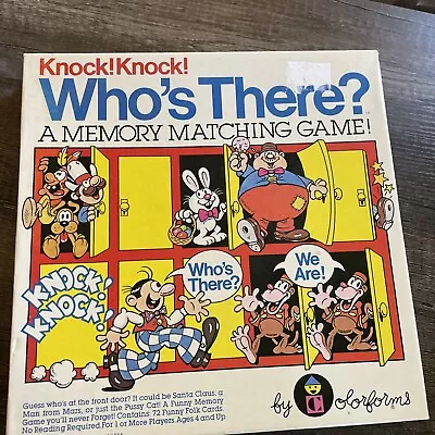 Vintage Knock! Knock! Who's There?  Memory Matching Game 1982 68 Cards • $18.99