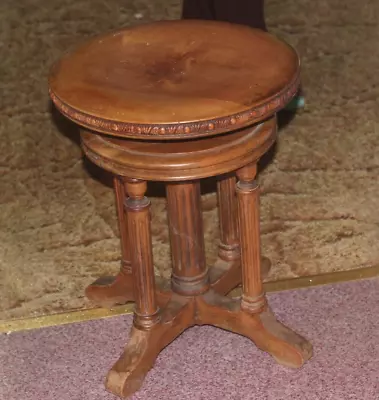 $115.54 • Buy Antique Vintage Piano Stool Adjustable