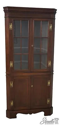 61234EC: CRAFTIQUE Solid Mahogany Corner Cabinet • $1795