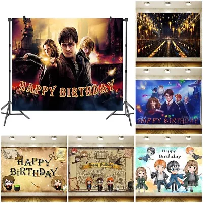 Harry Potter Birthday Banner Home Party Backdrop Studio Photo Props Background • $16.49