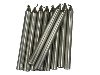 Dinner Metallic Coat Candles NON-DRIP Tapered Candles Home Party Church 10 PCS  • £5.99