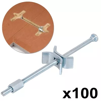 £44.87 • Buy 100X KITCHEN WORKTOP CONNECTING BOLTS 150MM Joining Joint Clamps Butterfly UK