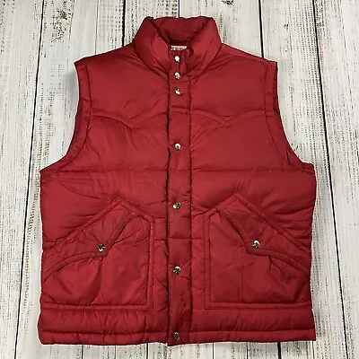 True Religion Puffer Quilted Down Vest Red Snap Button Pocketed Xxl • $39.99