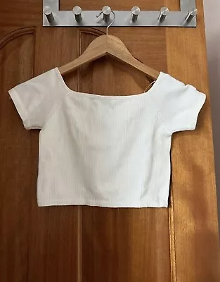 Zara White Crop Top Size XS-S • £8.20