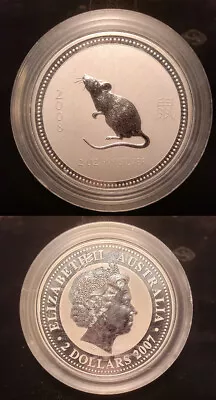 Australia 2008 2 Oz 999 Silver Year Of The Rat BU (Series I) Si303 • $239.99